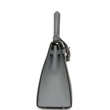 Hermes Kelly Sellier 25 Gris Pantin Epsom Palladium Hardware - Thumbnail View 3