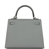Hermes Kelly Sellier 25 Gris Pantin Epsom Palladium Hardware - Thumbnail View 4