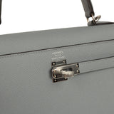 Hermes Kelly Sellier 25 Gris Pantin Epsom Palladium Hardware - Thumbnail View 7