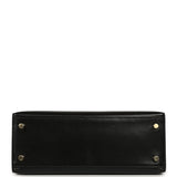Hermes Kelly Sellier 25 Black Chevre Chamkila Gold Hardware - Thumbnail View 6