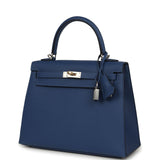Hermes Kelly Sellier 25 Bleu Tie Epsom Electrum Hardware - Thumbnail View 5