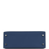 Hermes Kelly Sellier 25 Bleu Tie Epsom Electrum Hardware - Thumbnail View 6