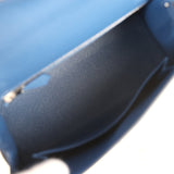 Hermes Kelly Sellier 25 Bleu Tie Epsom Electrum Hardware - Thumbnail View 8