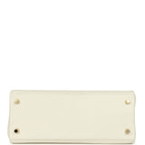 Pre-owned Hermes Kelly Retourne 28 White Evercolor Gold Hardware - Thumbnail View 6