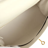 Pre-owned Hermes Kelly Retourne 28 White Evercolor Gold Hardware - Thumbnail View 8