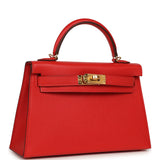 Hermes Kelly Sellier 20 Rouge de Coeur Madame Gold Hardware - Thumbnail View 2