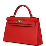 Hermes Kelly Sellier 20 Rouge de Coeur Madame Gold Hardware - Thumbnail View 5