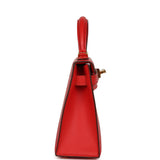 Hermes Kelly Sellier 20 Rouge de Coeur Madame Gold Hardware - Thumbnail View 3