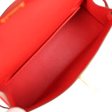 Hermes Kelly Sellier 20 Rouge de Coeur Madame Gold Hardware - Thumbnail View 8