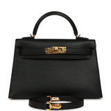 Hermes Kelly Sellier 20 Black Epsom Gold Hardware - Thumbnail View 1