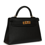 Hermes Kelly Sellier 20 Black Epsom Gold Hardware - Thumbnail View 2