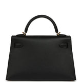 Hermes Kelly Sellier 20 Black Epsom Gold Hardware - Thumbnail View 4