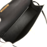 Hermes Kelly Sellier 20 Black Epsom Gold Hardware - Thumbnail View 8