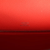 Pre-owned Hermes Kelly Sellier 28 Casaque Bleu Indigo and Rouge Sellier Epsom Palladium Hardware - Thumbnail View 8