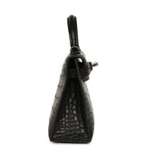 Hermes Kelly Sellier 20 Black Matte Alligator Palladium Hardware - Thumbnail View 3