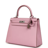Pre-owned Hermes Kelly Sellier 25 Mauve Sylvestre Epsom Palladium Hardware - Thumbnail View 5