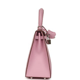 Pre-owned Hermes Kelly Sellier 25 Mauve Sylvestre Epsom Palladium Hardware - Thumbnail View 3