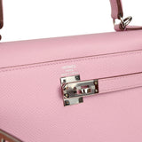 Pre-owned Hermes Kelly Sellier 25 Mauve Sylvestre Epsom Palladium Hardware - Thumbnail View 7