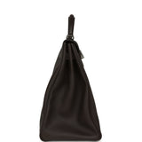 Hermes Kelly Voyage 50 Ebene Clemence Palladium Hardware - Thumbnail View 3