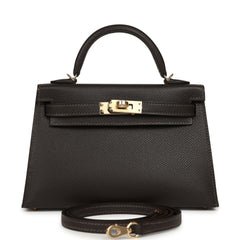 Hermes Kelly Sellier 20 Bai-Brun Epsom Permabrass Hardware