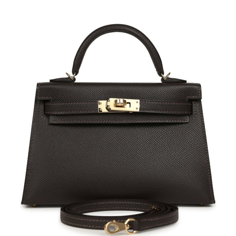 Hermes Kelly Sellier 20 Bai-Brun Epsom Permabrass Hardware