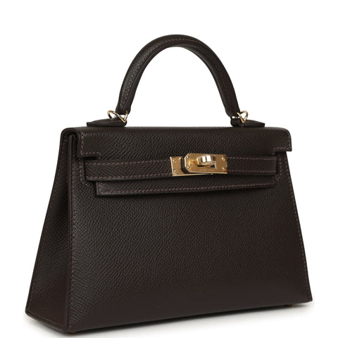 Hermes Kelly Sellier 20 Bai-Brun Epsom Permabrass Hardware