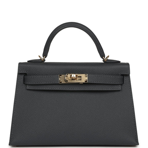 Hermes Kelly Sellier 20 Ardoise Epsom Permabrass Hardware