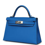 Hermes Kelly Sellier 20 Bleu Hydra Epsom Palladium Hardware - Thumbnail View 5