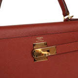 Hermes Kelly Sellier 28 Rouge Venitien Epsom Gold Hardware - Thumbnail View 7