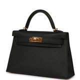 Hermes Kelly Sellier 20 Black Epsom Gold Hardware - Thumbnail View 5