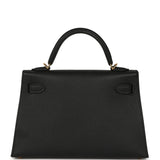 Hermes Kelly Sellier 20 Black Epsom Gold Hardware - Thumbnail View 4