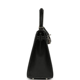 Hermes Special Order (HSS) Kelly Sellier 25 Black Verso Epsom Brushed Palladium Hardware - Thumbnail View 3
