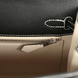 Hermes Special Order (HSS) Kelly Sellier 25 Black Verso Epsom Brushed Palladium Hardware - Thumbnail View 9
