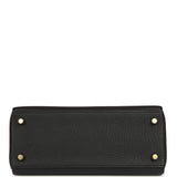 Hermes Kelly Retourne 25 Black Togo and Varanus Niloticus Lizard Touch Gold Hardware - Thumbnail View 6