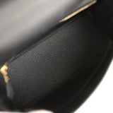 Hermes Kelly Retourne 25 Black Togo and Varanus Niloticus Lizard Touch Gold Hardware - Thumbnail View 8