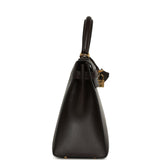 Vintage Hermes Kelly Sellier 28 Ebene Chamonix Gold Hardware - Thumbnail View 3