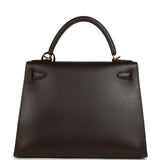 Vintage Hermes Kelly Sellier 28 Ebene Chamonix Gold Hardware - Thumbnail View 4