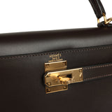 Vintage Hermes Kelly Sellier 28 Ebene Chamonix Gold Hardware - Thumbnail View 7