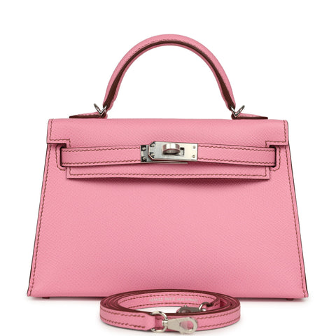 Hermes Kelly Sellier 20 Bubblegum Epsom Palladium Hardware