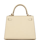 Hermes Kelly Sellier 25 Craie Epsom Gold Hardware - Thumbnail View 4