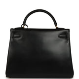 Vintage Hermes Kelly Retourne 32 Black Box Gold Hardware - Thumbnail View 4