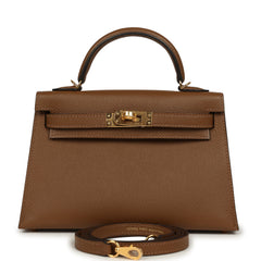 Hermes Kelly Sellier 20 Alezan Epsom Gold Hardware