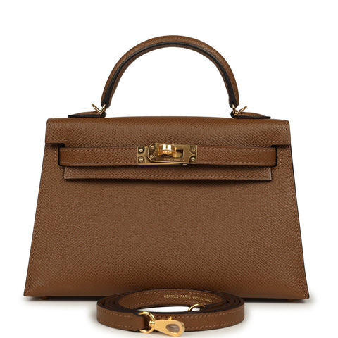 Hermes Kelly Sellier 20 Alezan Epsom Gold Hardware