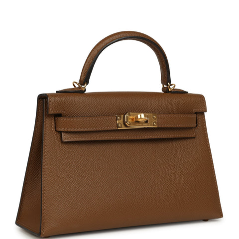 Hermes Kelly Sellier 20 Alezan Epsom Gold Hardware
