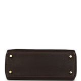 Pre-owned Hermes Kelly Retourne 25 Ebene Barenia Faubourg Gold Hardware - Thumbnail View 7