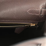 Pre-owned Hermes Kelly Retourne 25 Ebene Barenia Faubourg Gold Hardware - Thumbnail View 10