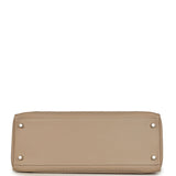 Pre-owned Hermes Ghillies Kelly Retourne 35 Argile Swift and Grain D'H Palladium Hardware - Thumbnail View 6