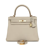 Pre-owned Hermes Kelly Retourne 28 Beton Togo Gold Hardware - Thumbnail View 1
