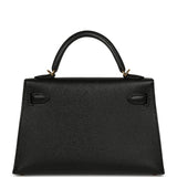 Pre-owned Hermes Kelly Sellier 20 Black Epsom Gold Hardware - Thumbnail View 4