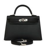 Hermes Kelly Sellier 20 Black Epsom Palladium Hardware - Thumbnail View 1